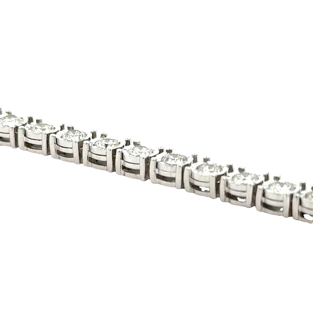 Diamond Illusion Tennis Bracelet 3.05cttw 14k White Gold