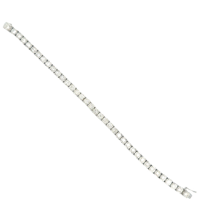 Diamond Illusion Tennis Bracelet 4.0cttw 14K White Gold