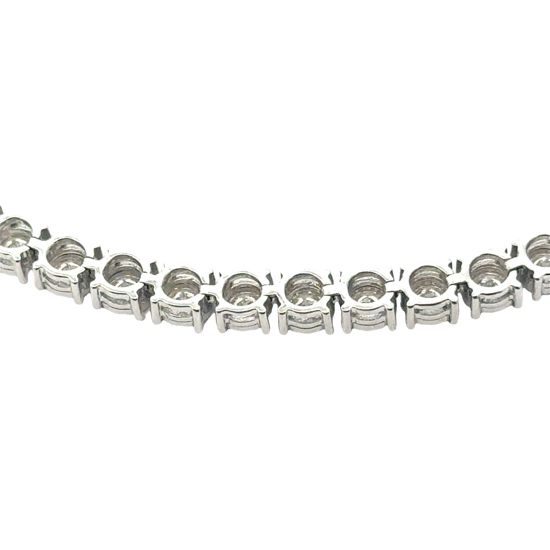 Diamond Illusion Tennis Bracelet 4.0cttw 14K White Gold