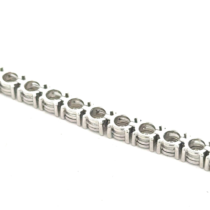 Diamond Illusion Tennis Bracelet 3.15cttw 14K White Gold.