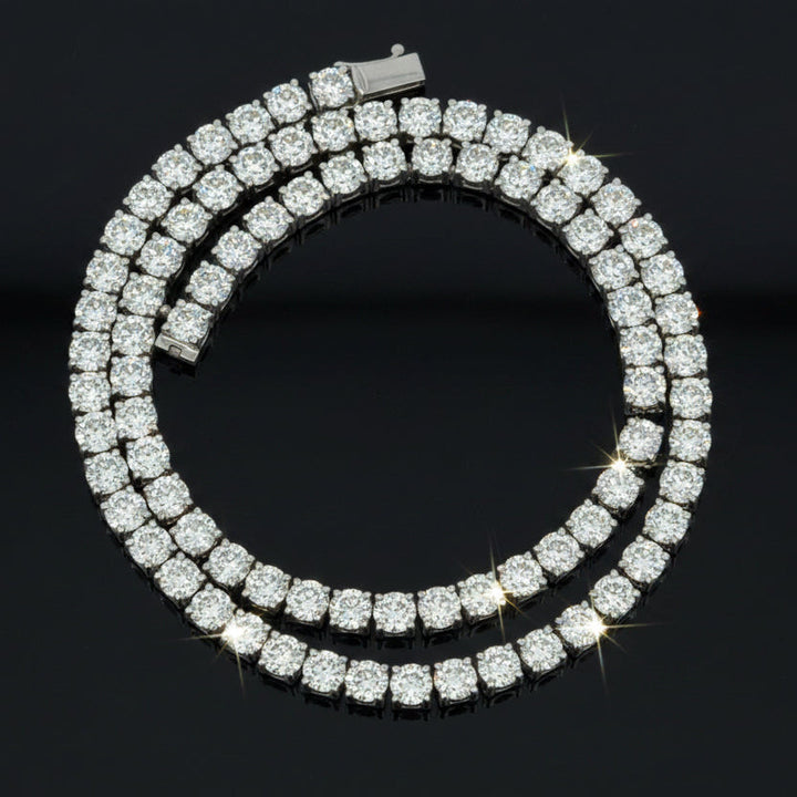 34.27cttw Diamond Straight 14k White Gold Necklace