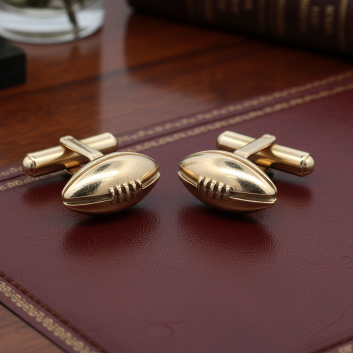 Football Executive Estate Tiffany & Co 14kt Yellow Gold Cuff Links