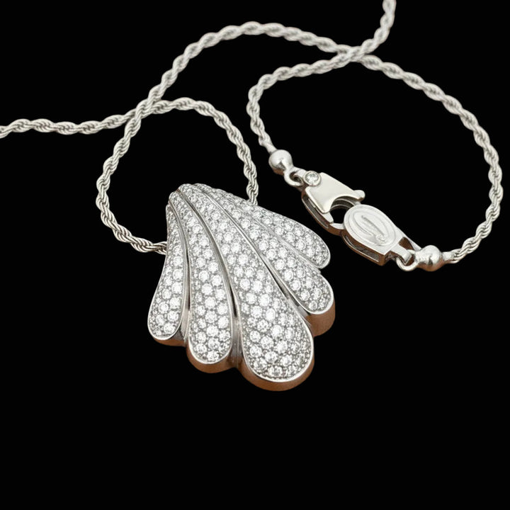 Estate Casa Damiani Spicchi De Luna 3.00cttw Diamond 18k White Gold Necklace