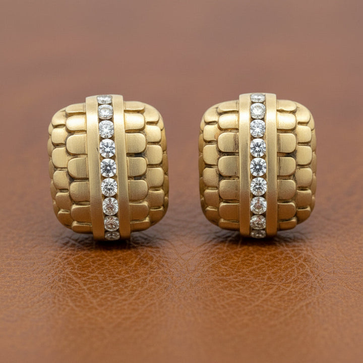 Designer ERAND Diamond 18K Yellow Gold Earring