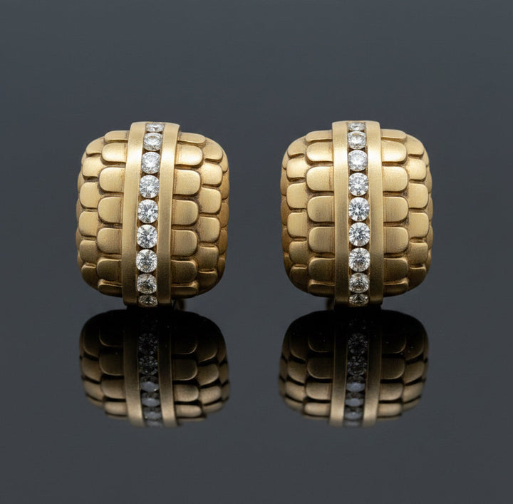 Designer ERAND Diamond 18K Yellow Gold Earring
