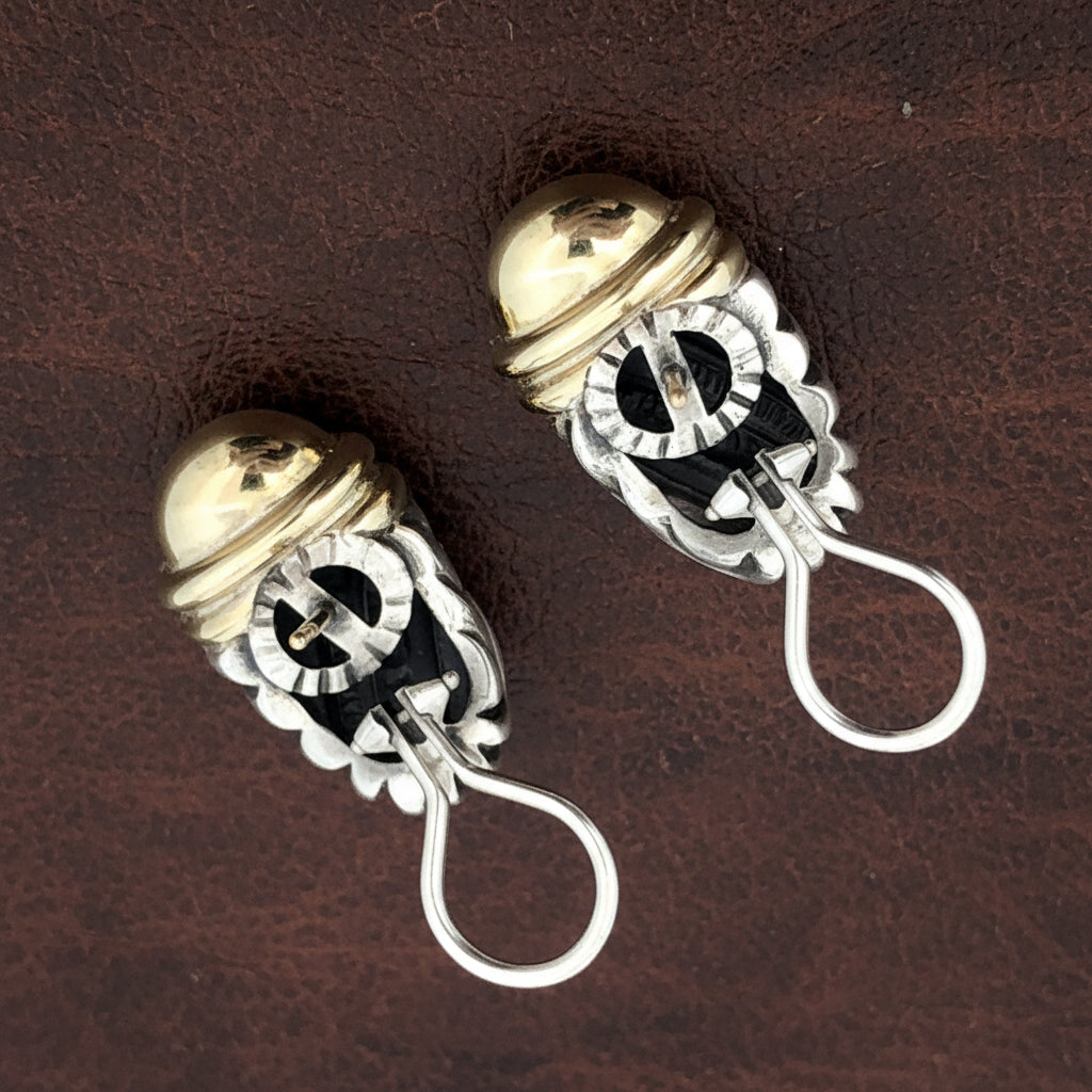 Estate David Yurman 18kt Yellow Gold and Silver Earring