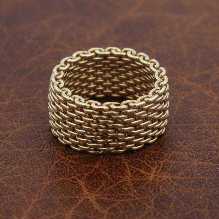 Estate Tiffany & Company Somerset (Mesh) 18kt Yellow Gold Ring