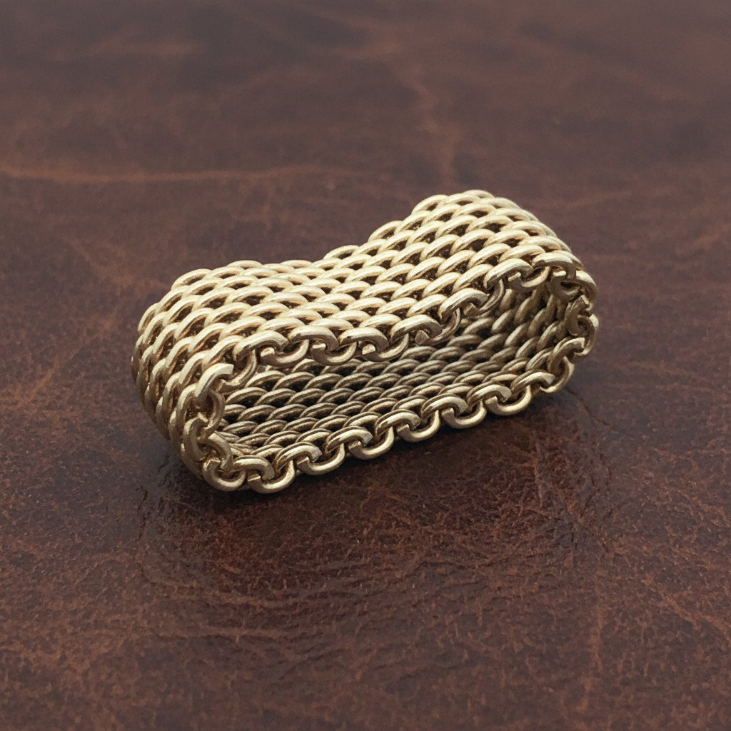 Estate Tiffany & Company Somerset (Mesh) 18kt Yellow Gold Ring