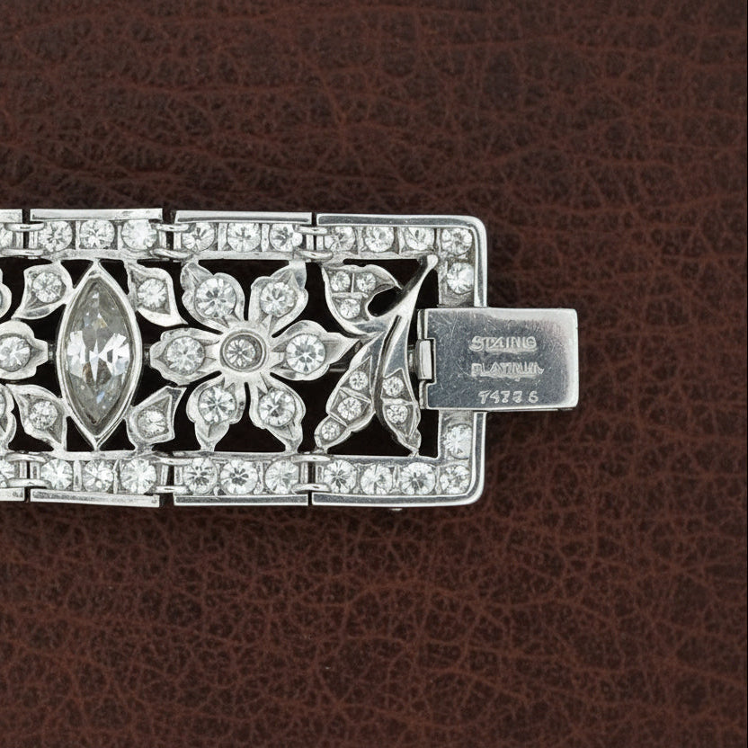 Art Deco 27cttw Diamond Platinum Bracelet
