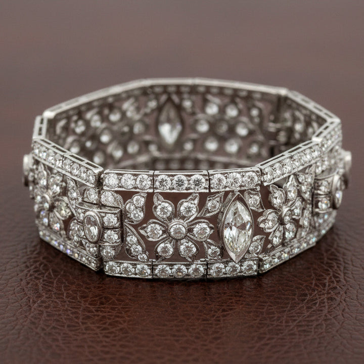 Art Deco 27cttw Diamond Platinum Bracelet