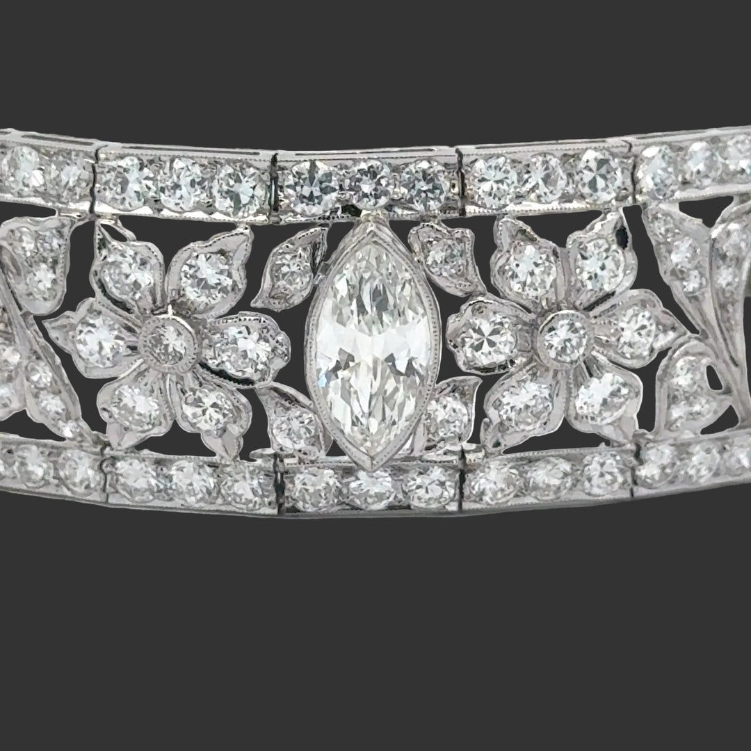 Art Deco 27cttw Diamond Platinum Bracelet