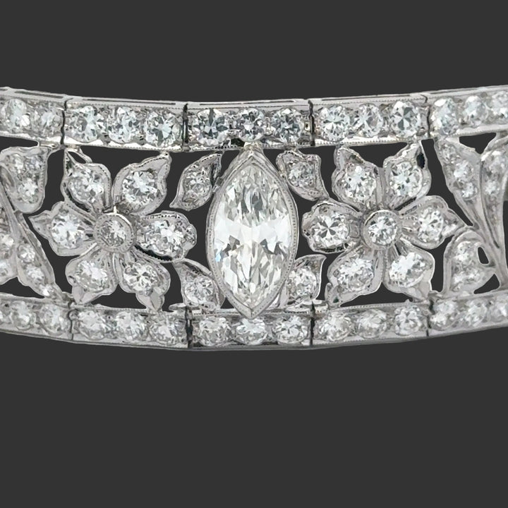 Art Deco 27cttw Diamond Platinum Bracelet
