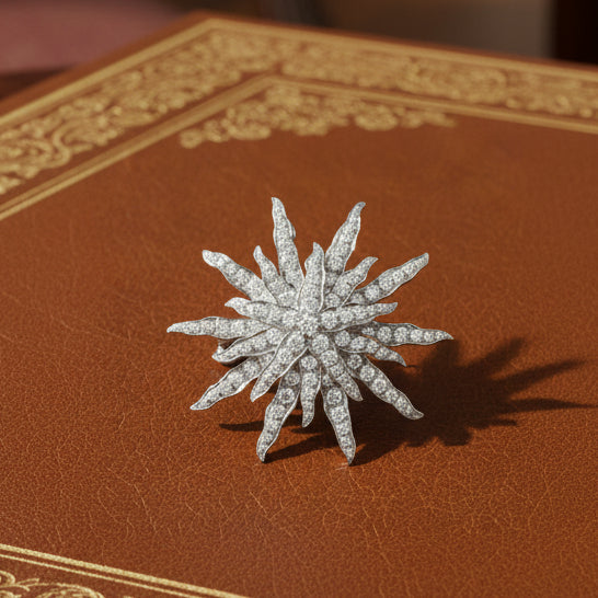 Modern Tiffany & Co. Stardust 3.20 cttw Diamond Platinum Brooch