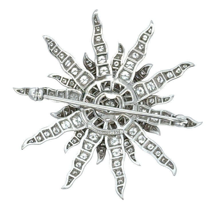 Modern Tiffany & Co. Stardust 3.20 cttw Diamond Platinum Brooch