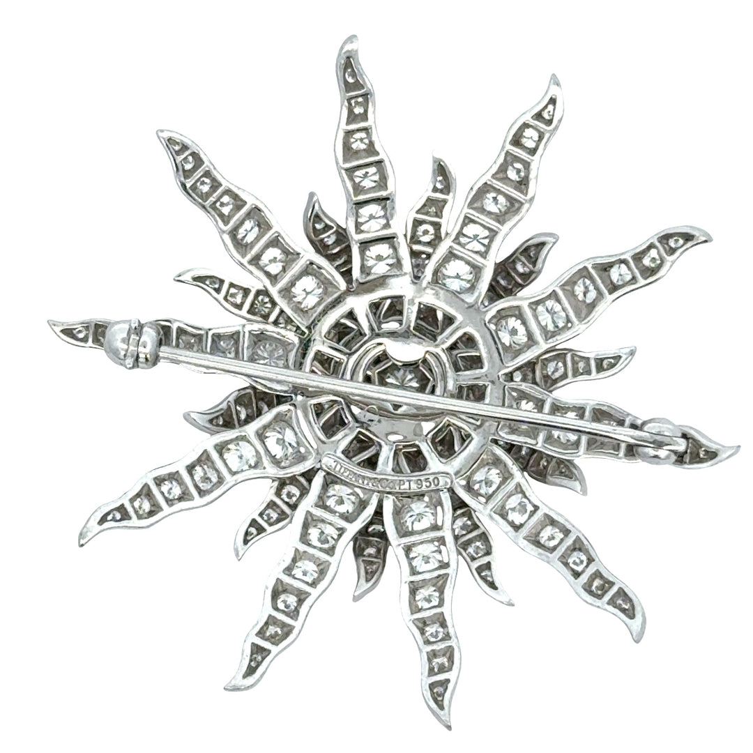 Modern Tiffany & Co. Stardust 3.20 cttw Diamond Platinum Brooch
