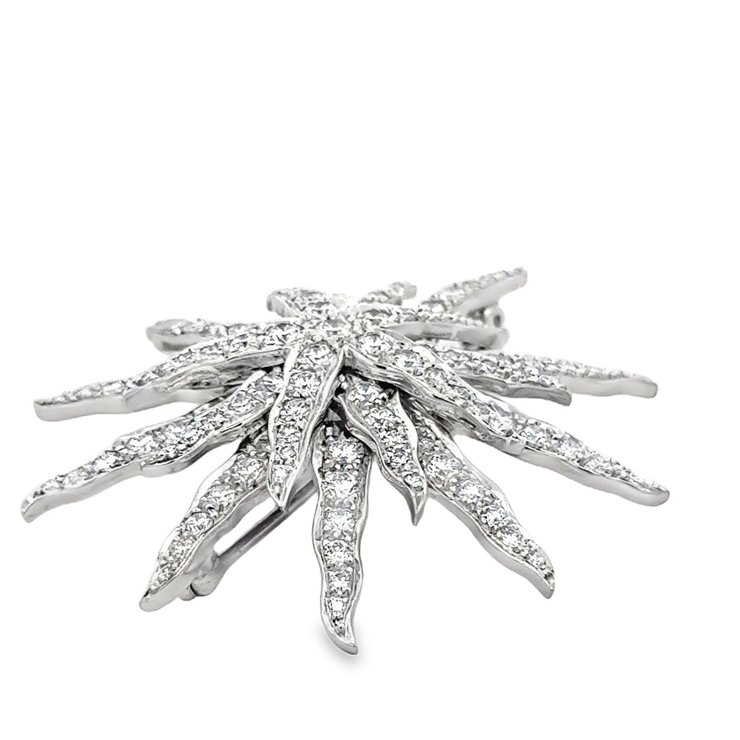 Modern Tiffany & Co. Stardust 3.20 cttw Diamond Platinum Brooch