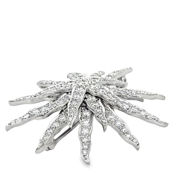 Modern Tiffany & Co. Stardust 3.20 cttw Diamond Platinum Brooch