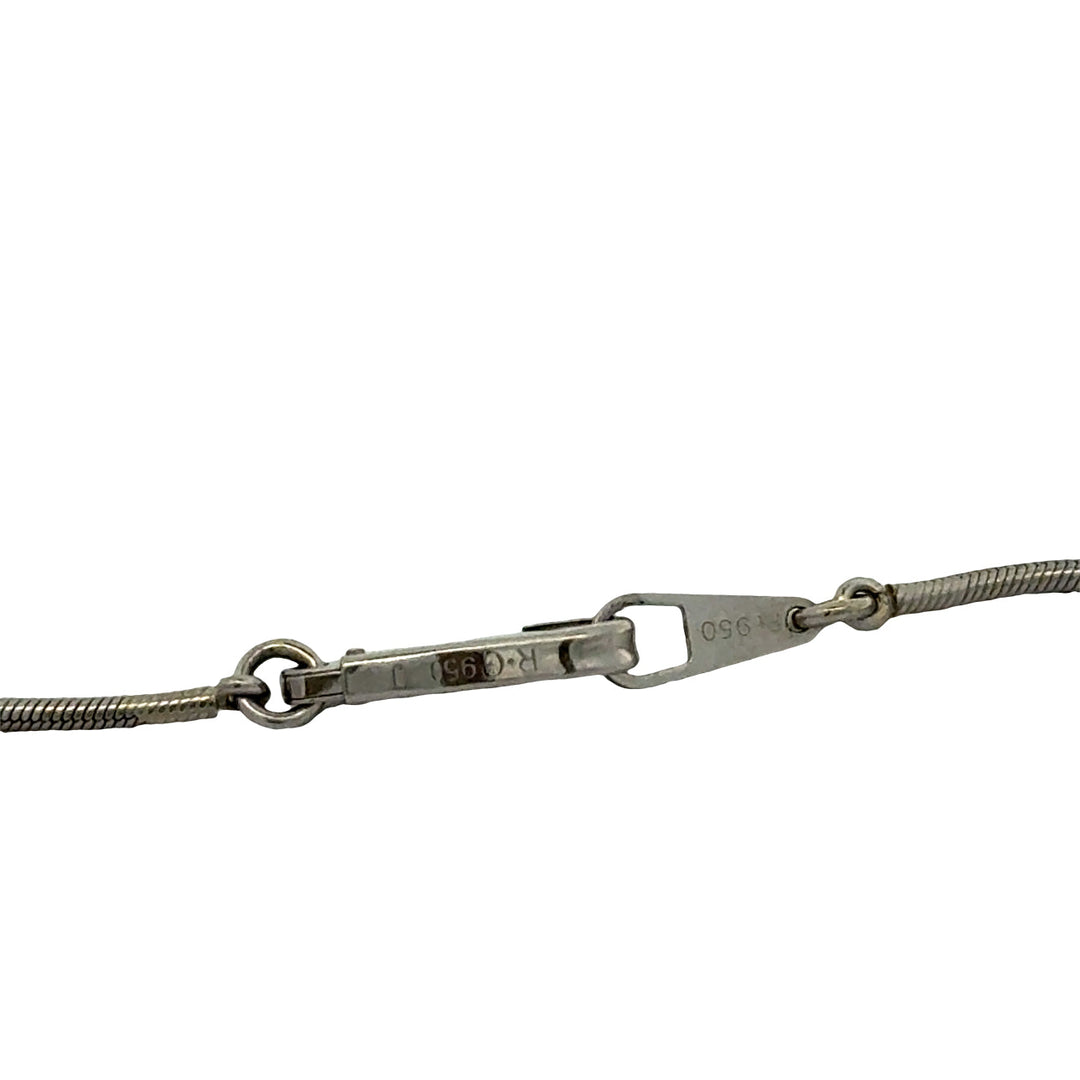 Modern Diamond & Platinum Necklace