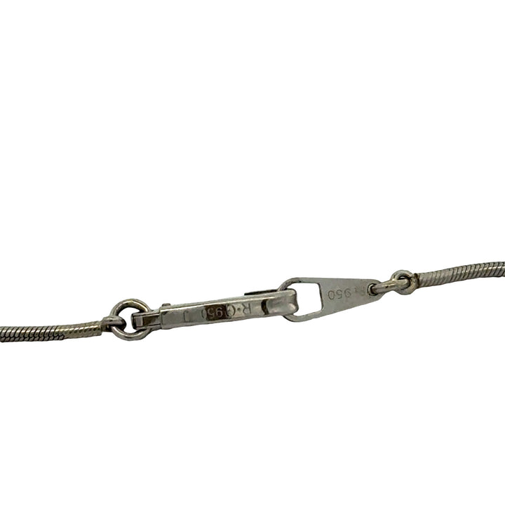 Modern Diamond & Platinum Necklace