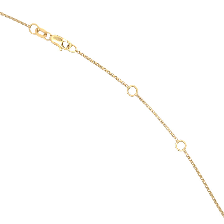 Modern Art Deco Revival Diamond and 14Kt Yellow Gold Necklace