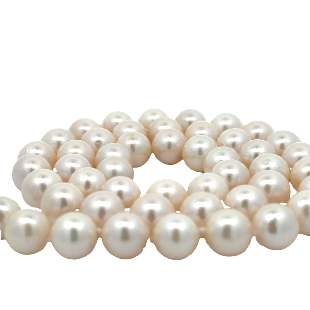 Modern 1960's Japanese Akoya 8.00-8.50 mm Cultured Pearl Necklace