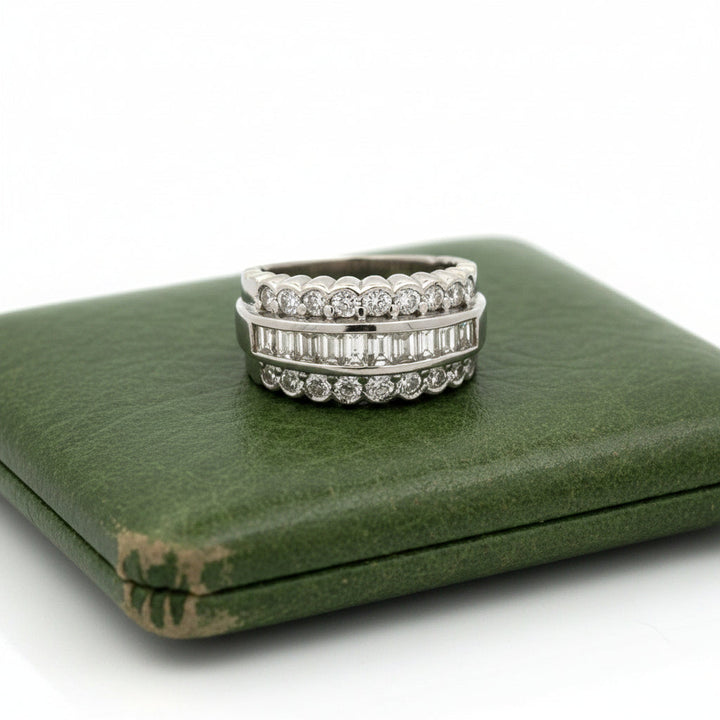 Modern 1.50cttw Diamond Platinum Ring