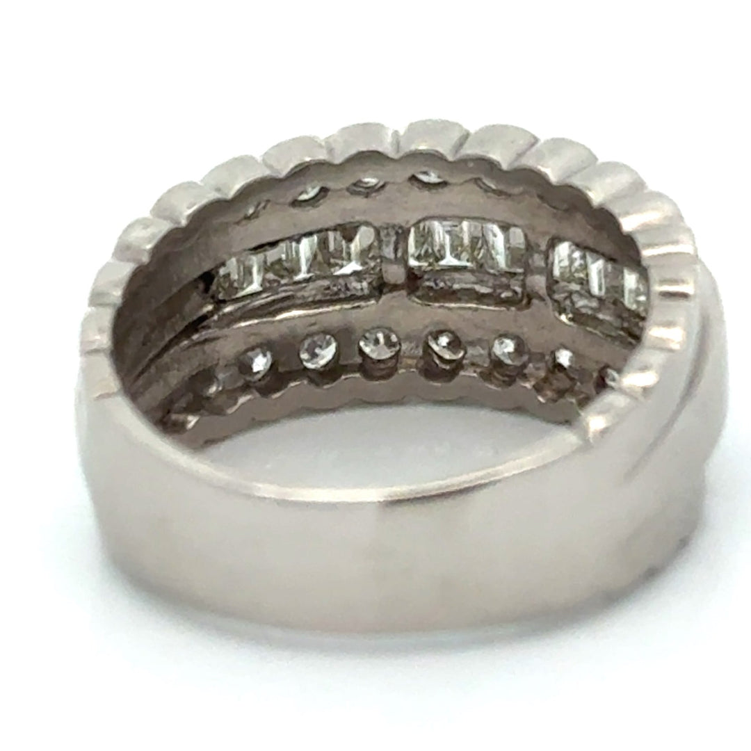 Modern 1.50cttw Diamond Platinum Ring