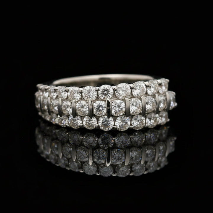 Modern 1.50cttw Diamond Platinum Ring