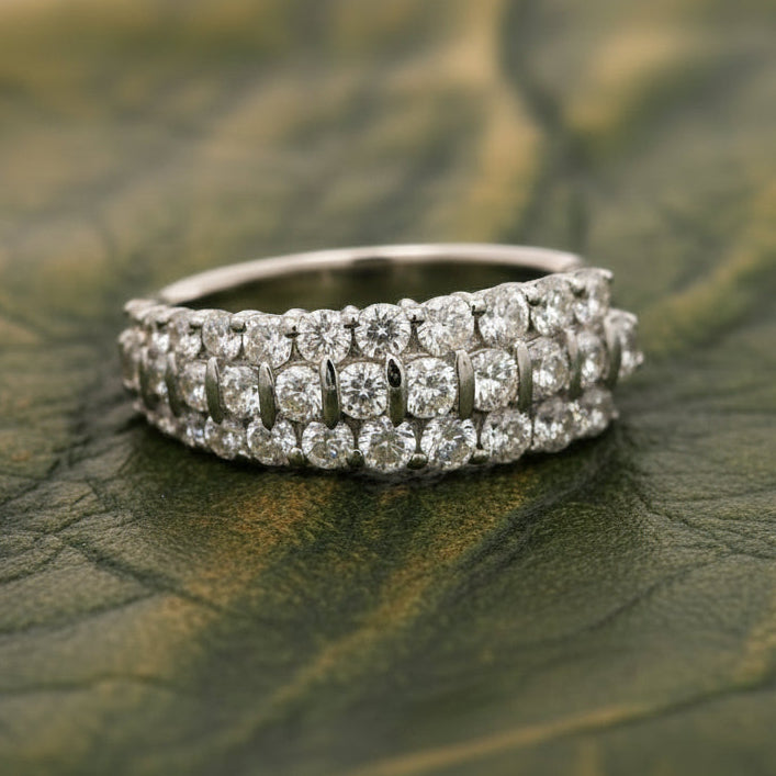 Modern 1.50cttw Diamond Platinum Ring