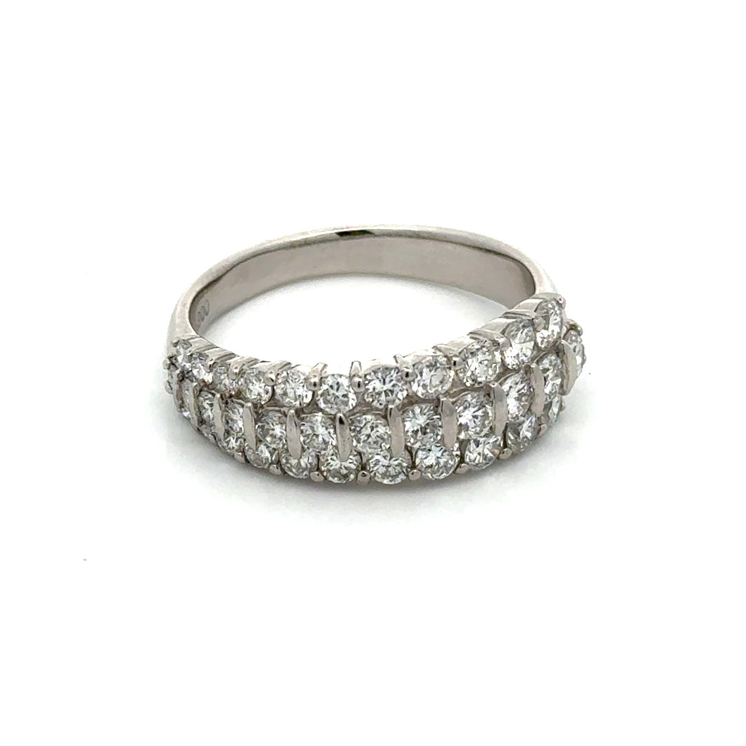 Modern 1.50cttw Diamond Platinum Ring