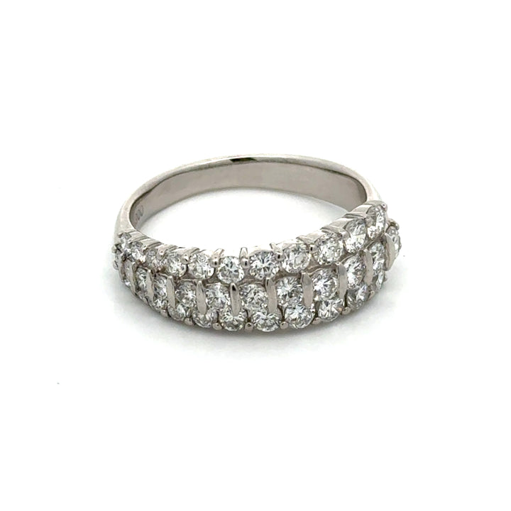 Modern 1.50cttw Diamond Platinum Ring