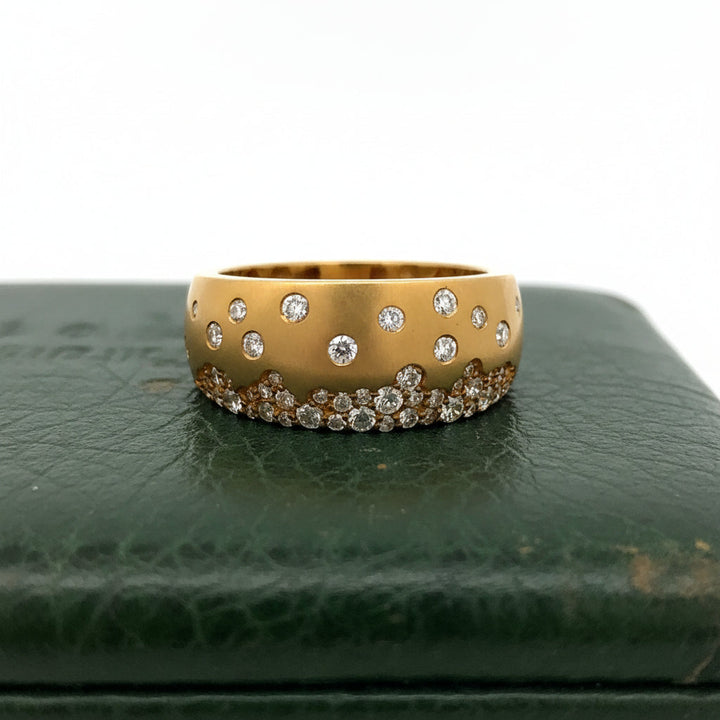 Modern .60 cttw Diamond And 18kt Yellow Gold Ring