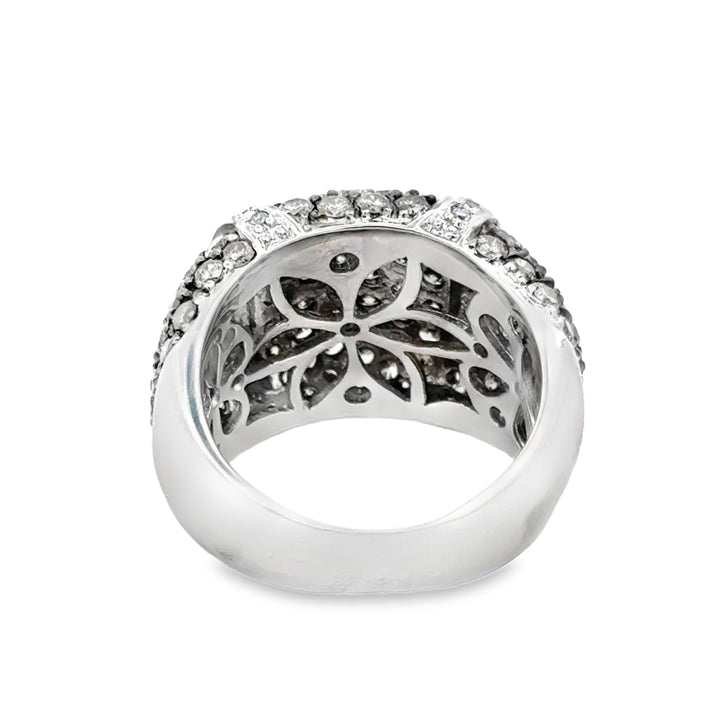 Modern 3.00cttw Cognac & White Diaomnd 14kt White Gold Ring