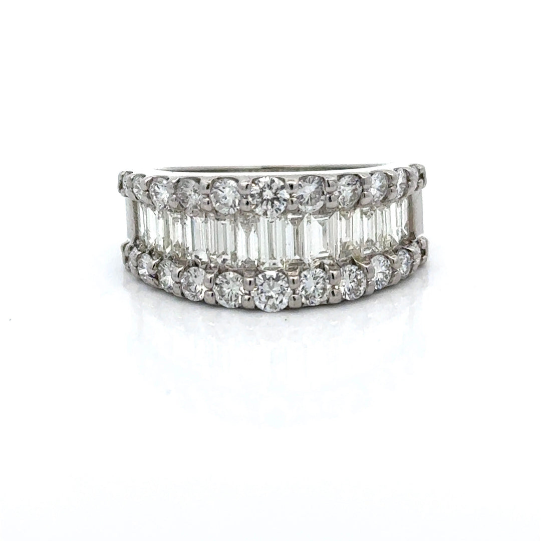 Modern 2.00cttw Diamond Platinum Ring
