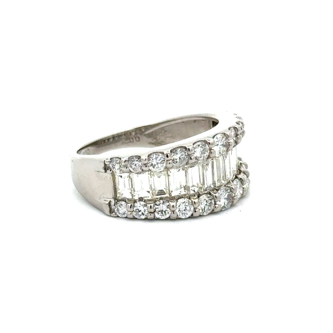 Modern 2.00cttw Diamond Platinum Ring