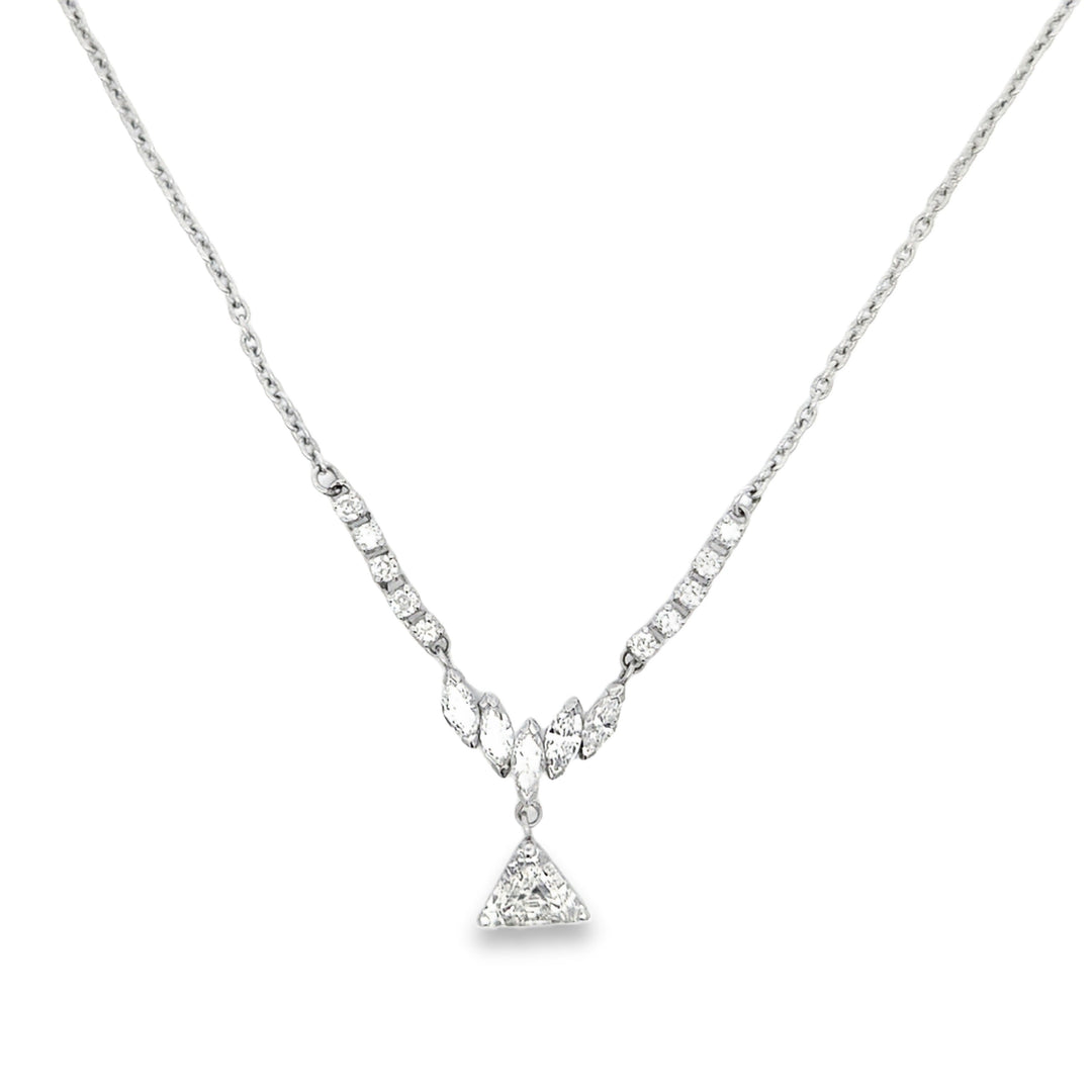 Modern 1.26cttw Diamond Platinum Designer Necklace