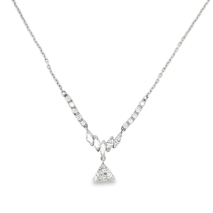 Modern 1.26cttw Diamond Platinum Designer Necklace