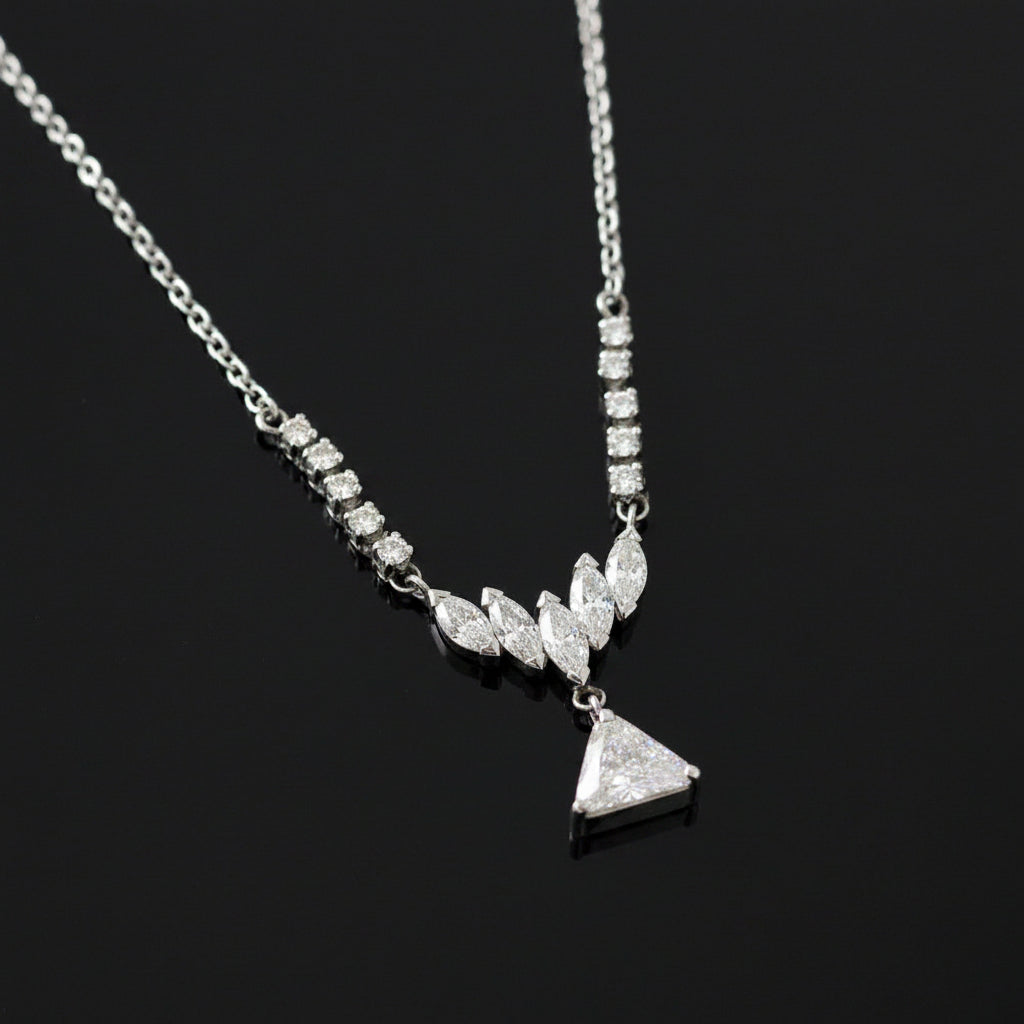 Modern 1.26cttw Diamond Platinum Designer Necklace