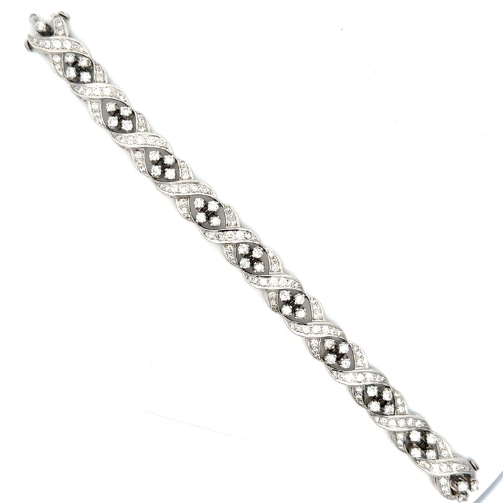 Modern 1960's Bracelet 8.50 Diamond Platinum