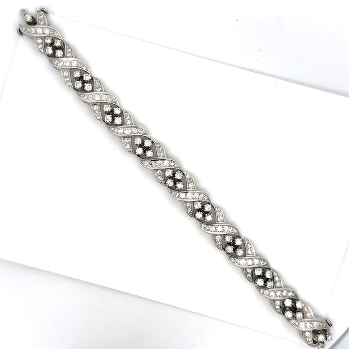 Modern 1960's Bracelet 8.50 Diamond Platinum