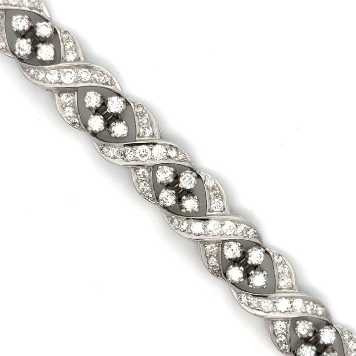 Modern 1960's Bracelet 8.50 Diamond Platinum