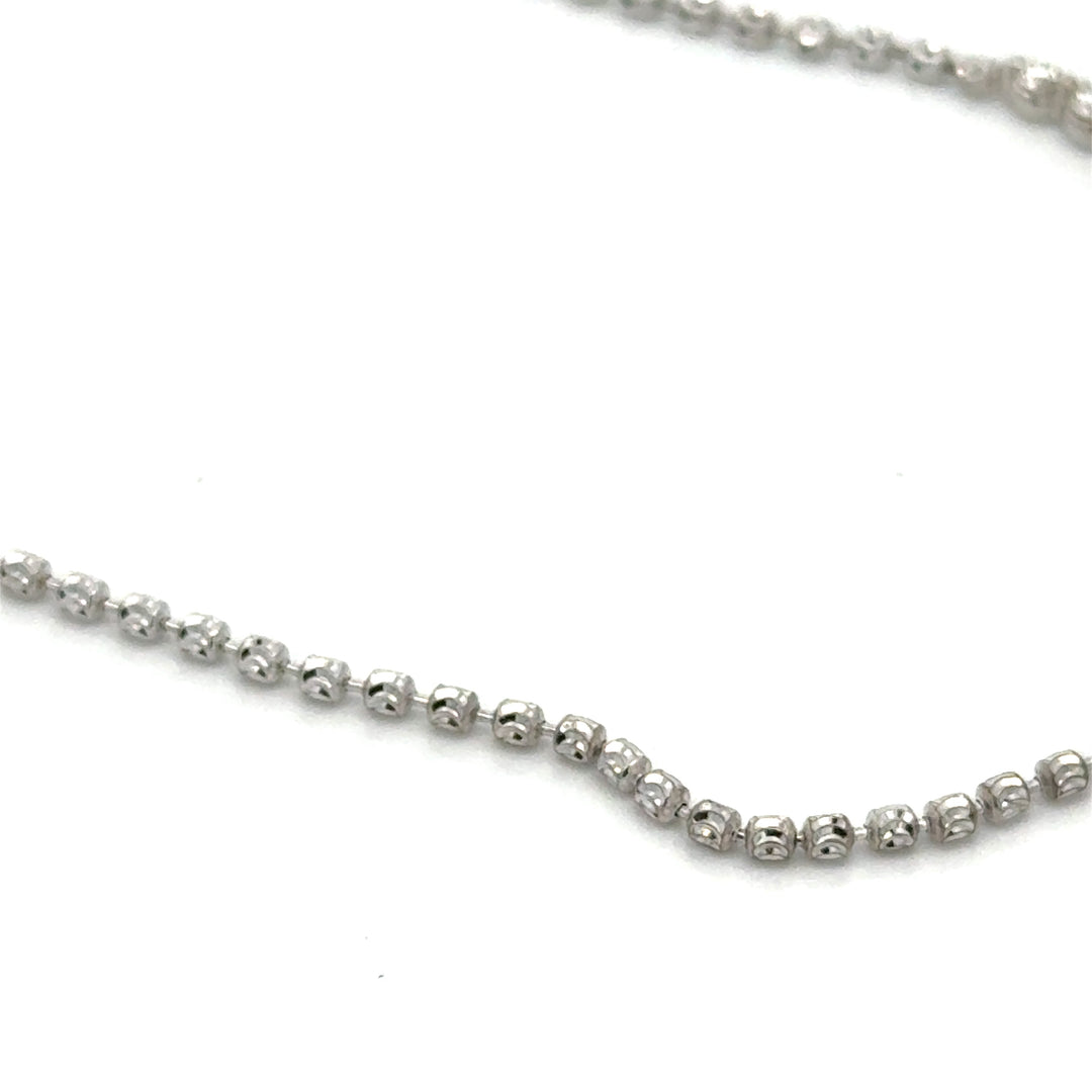 Modern .80cttw Diamond 14Kt White Gold Smile Necklace