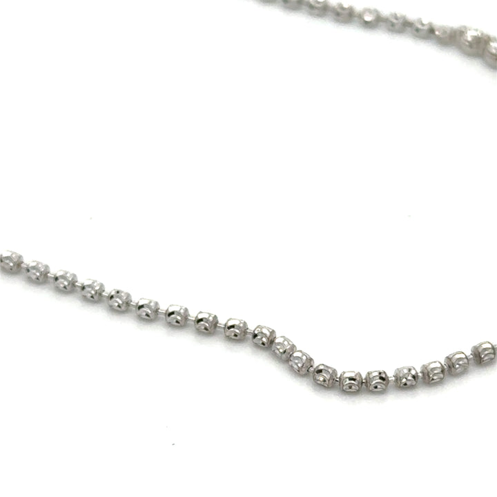 Modern .80cttw Diamond 14Kt White Gold Smile Necklace