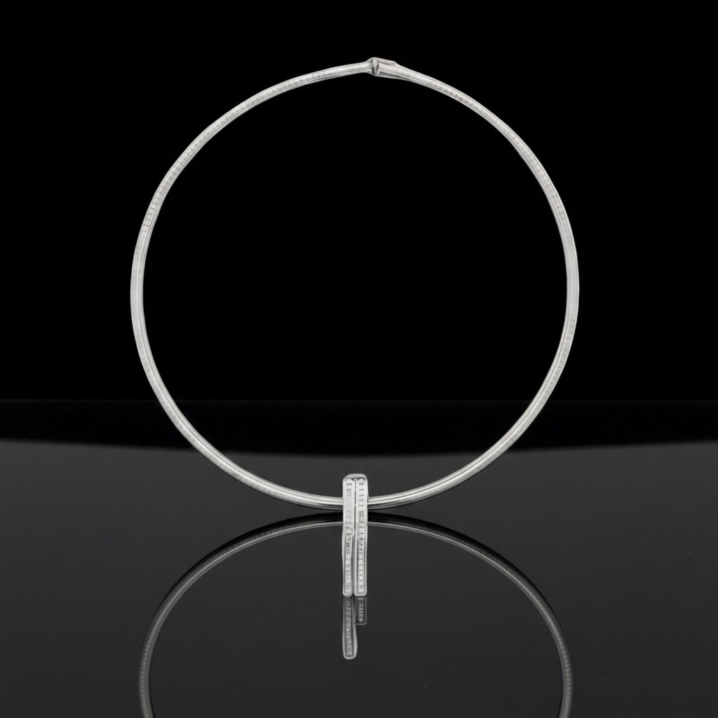 Contemporary 2.00cttw Diamond 14K/18K White Gold Necklace