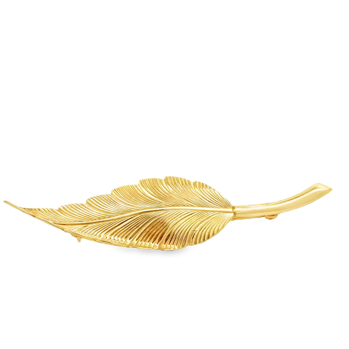 Vintage Tiffany & Co. 14Kt Yellow Gold Leaf Brooch