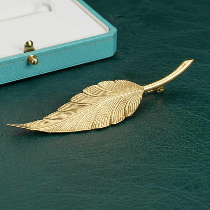 Vintage Tiffany & Co. 14Kt Yellow Gold Leaf Brooch