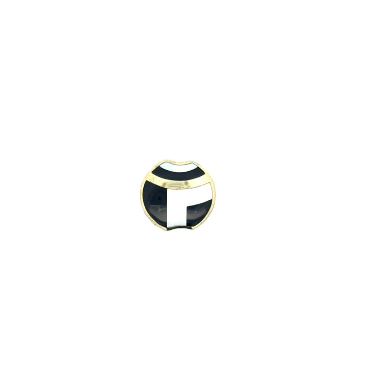 Designer Asch Grossbardt Diamond, Lapis, Malachite, Onyx, Coral  14K Yellow/White Gold Pendant
