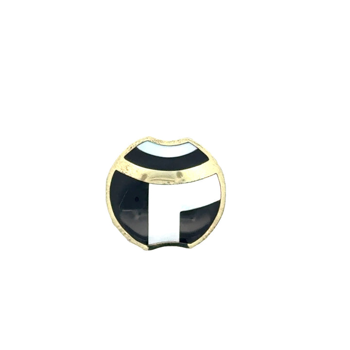 Designer Asch Grossbardt Diamond, Lapis, Malachite, Onyx, Coral  14K Yellow/White Gold Pendant