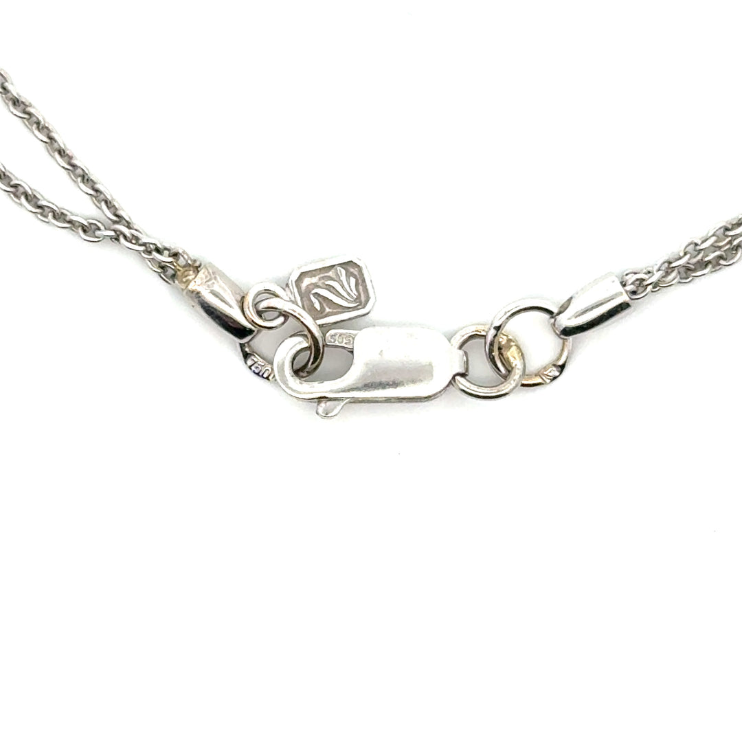 Designer E.G. Diamond 18K White Gold Necklace