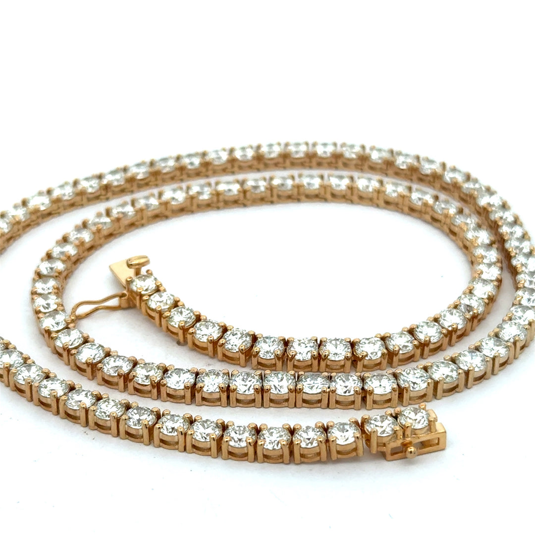 Contemporary 25.37cttw Diamond Anniversary 14K Yellow Gold.
